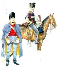 Drawing of the Mounted Royal Military Police
